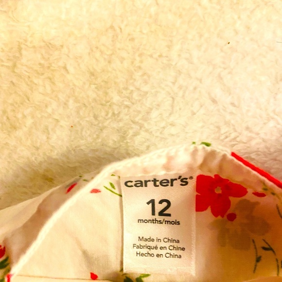 Carter’s 12 month Red Pants Floral Shirt EUC - Picture 5 of 7